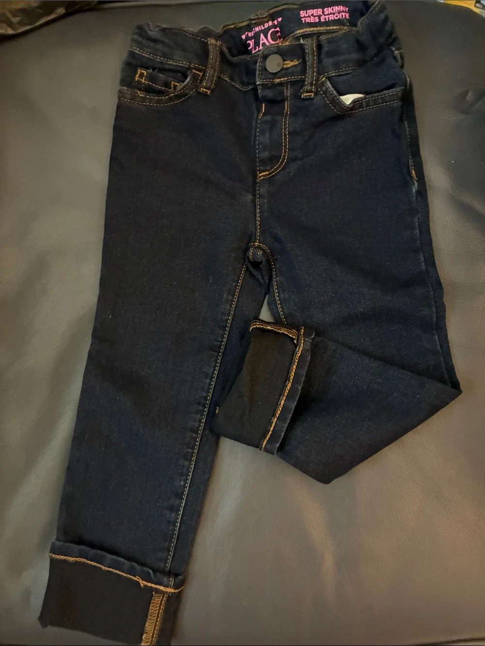 NWOT The Children's Place Girl’s Dark Blue Super Skinny Jeans